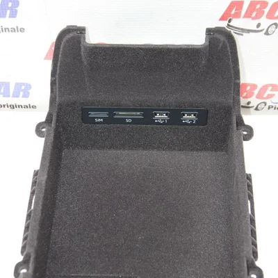 Buzunar depozitare cu panou USB/SIM/SD AUDI A6 C8 2018-2026 4N0035736A, vedere frontata