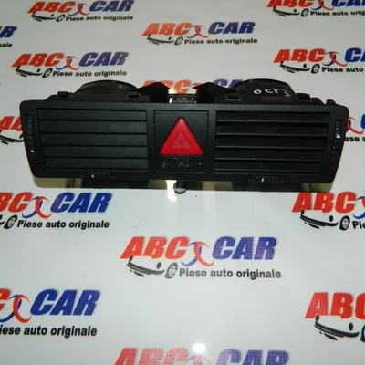 Grila centrala bord cu buton de avarii SKODA OCTAVIA I 1996-2010 1U0820951, vedere frontata