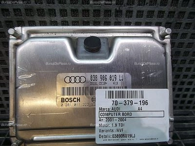 CALCULATOR MOTOR AUDI A4 B6 Avant 1.9 2000-2005 oe 038906019LJ, vedere frontata