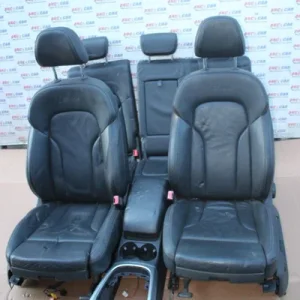 Interior din piele neagra AUDI A4 B8 2007-2017, vedere frontata