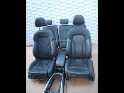 Interior din piele neagra AUDI A4 B8 2007-2017, vedere frontata
