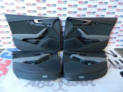 Set tapiterii usi piele alcantara AUDI A4 B9 2015-2019, vedere frontata