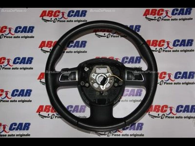 Volan piele cu comenzi si padele AUDI A5 2007-2017 oe 8R0419091G, vedere frontata