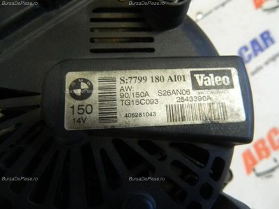 Alternator Valeo BMW 1 2003-2013 oe 7799180AI01, vedere frontata
