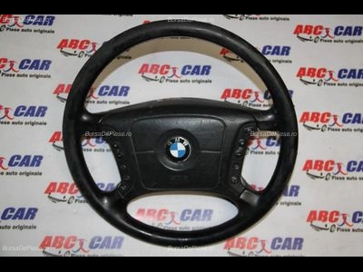 Volan din piele cu comenzi+airbag BMW 5 1995-2003, vedere frontata