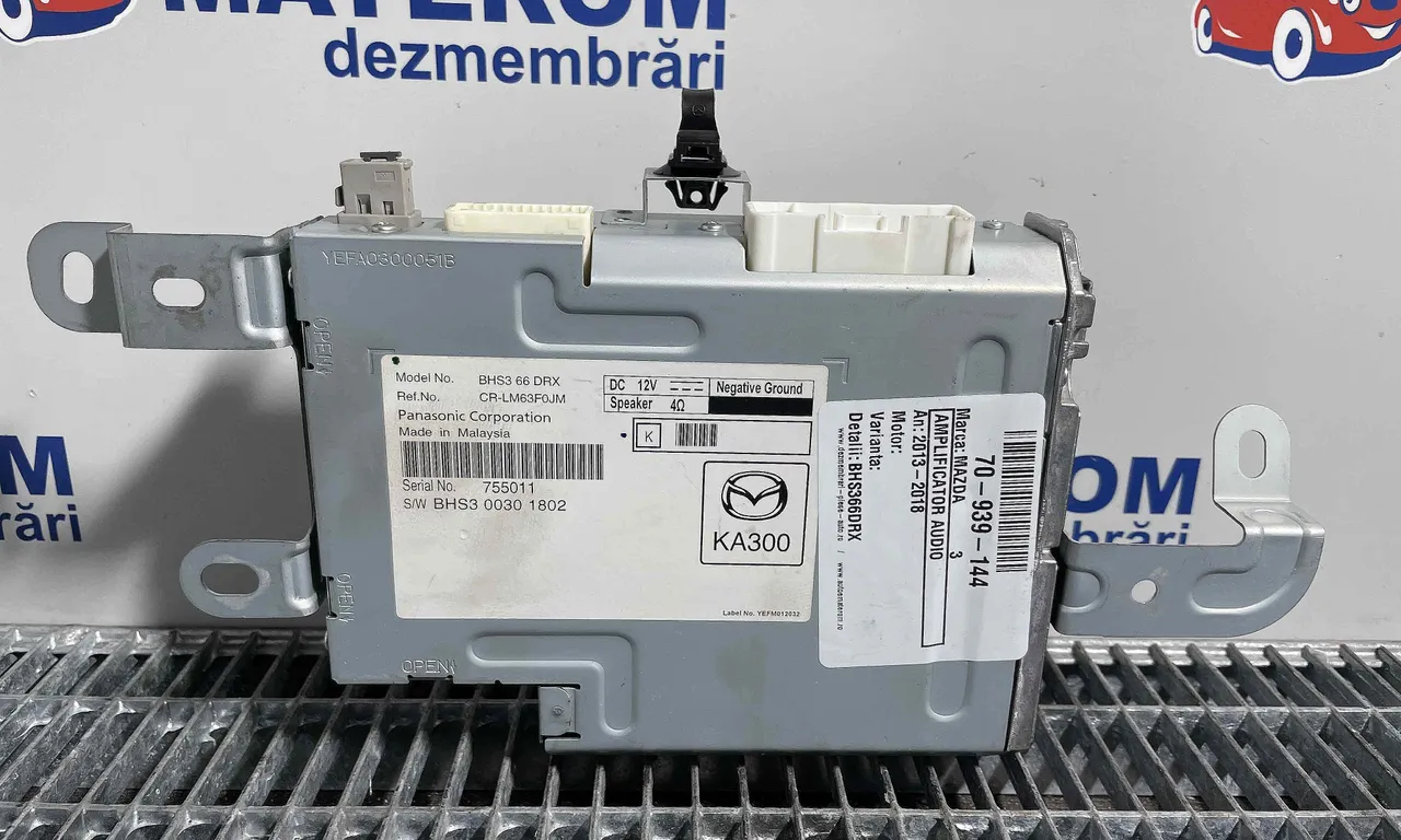 AMPLIFICATOR AUDIO MAZDA 3 2013-2019