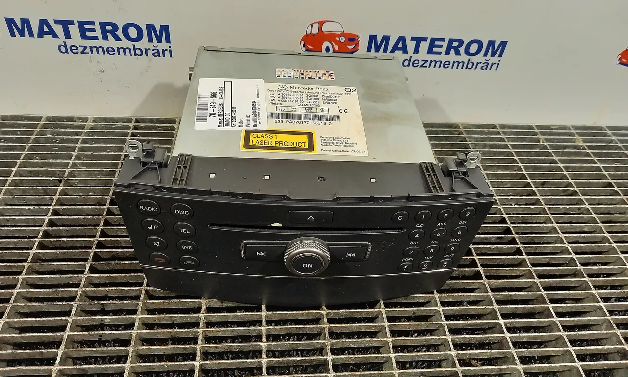 RADIO CD MERCEDES C-CLASS 2007-2015
