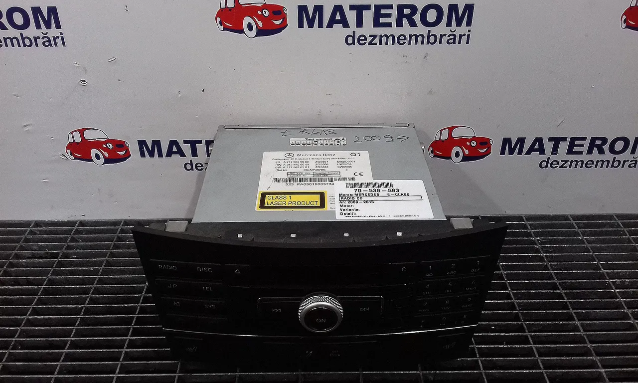 RADIO CD MERCEDES E-CLASS 2009-2016