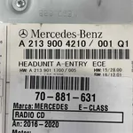 RADIO CD MERCEDES E-CLASS E 200D (213.013) 2016-2020 oe-A2139004210, vedere laterala