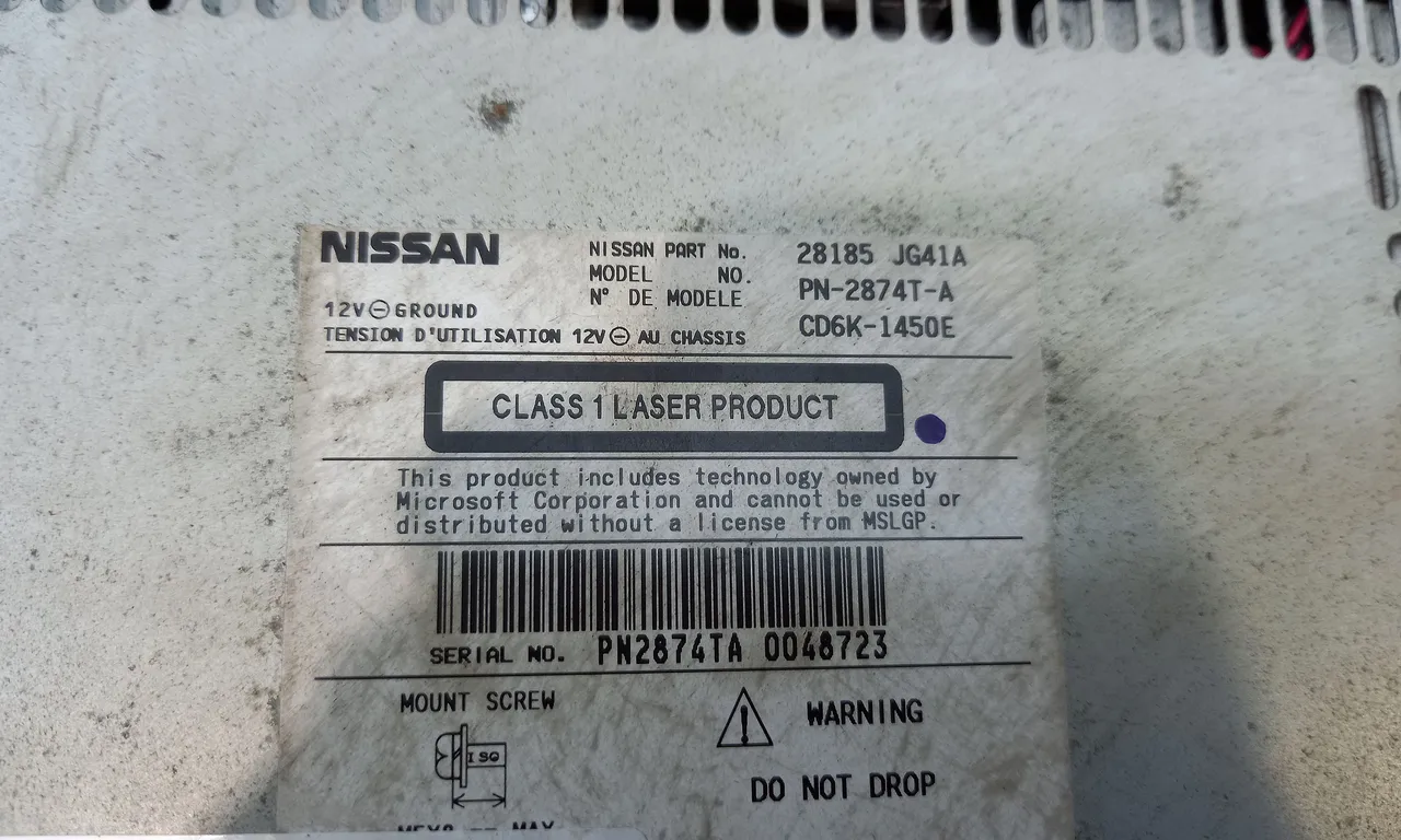 RADIO CD NISSAN X-TRAIL II 2007-2018