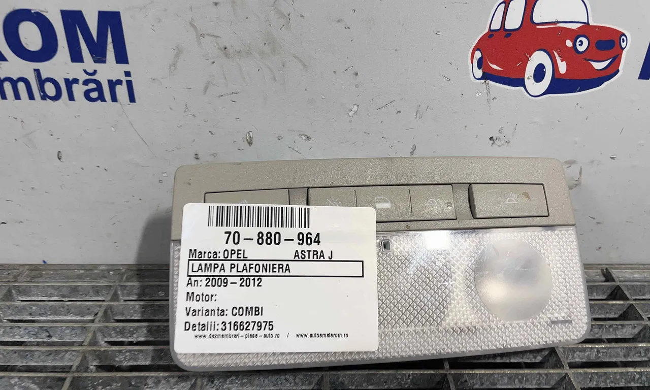 LAMPA PLAFONIERA OPEL ASTRA J 2009-2016