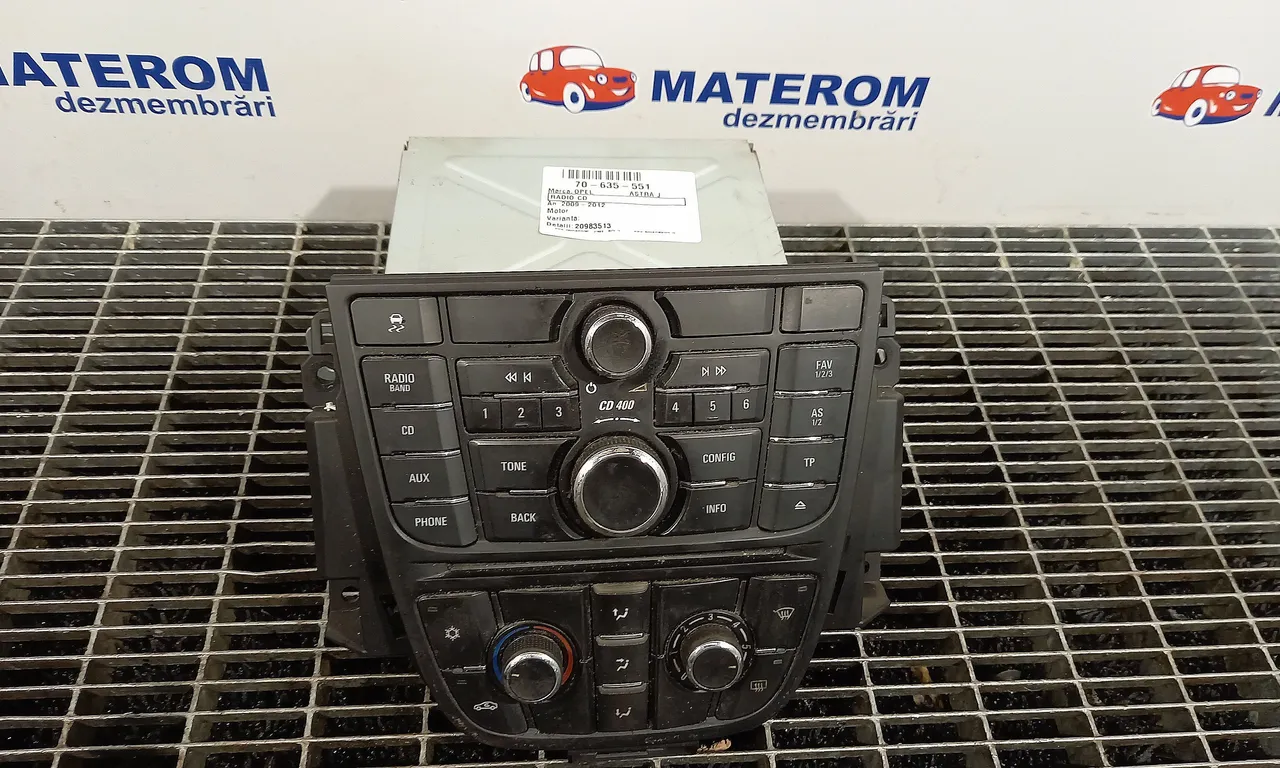 RADIO CD OPEL ASTRA J 2009-2016