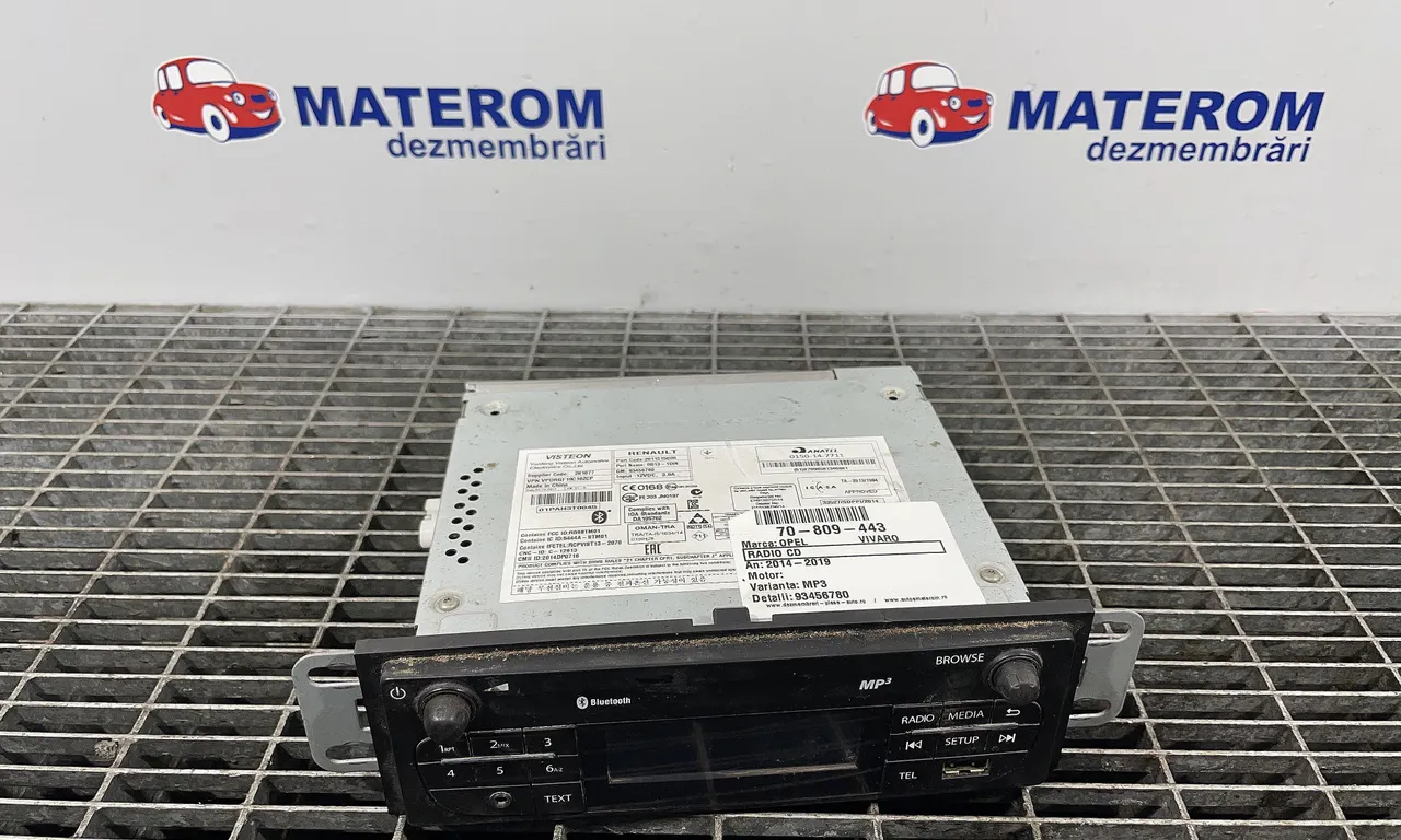 RADIO CD OPEL VIVARO B 2014-2019