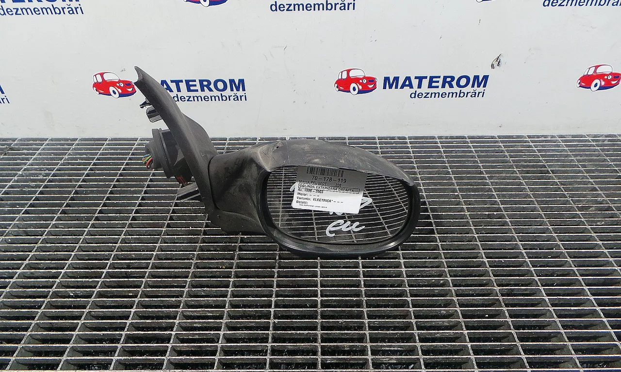 OGLINDA EXTERIOARA DREAPTA PEUGEOT 206 1998-2012