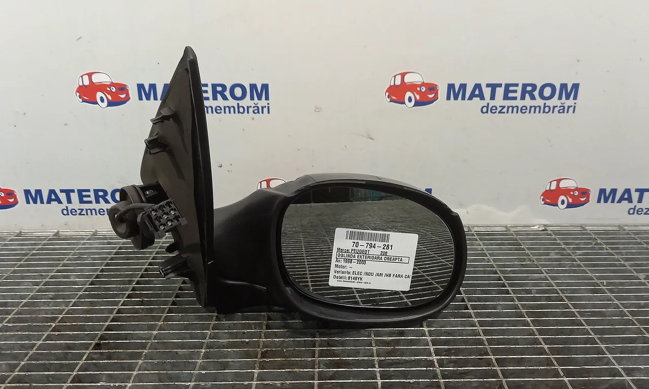 OGLINDA EXTERIOARA DREAPTA PEUGEOT 206 1998-2012