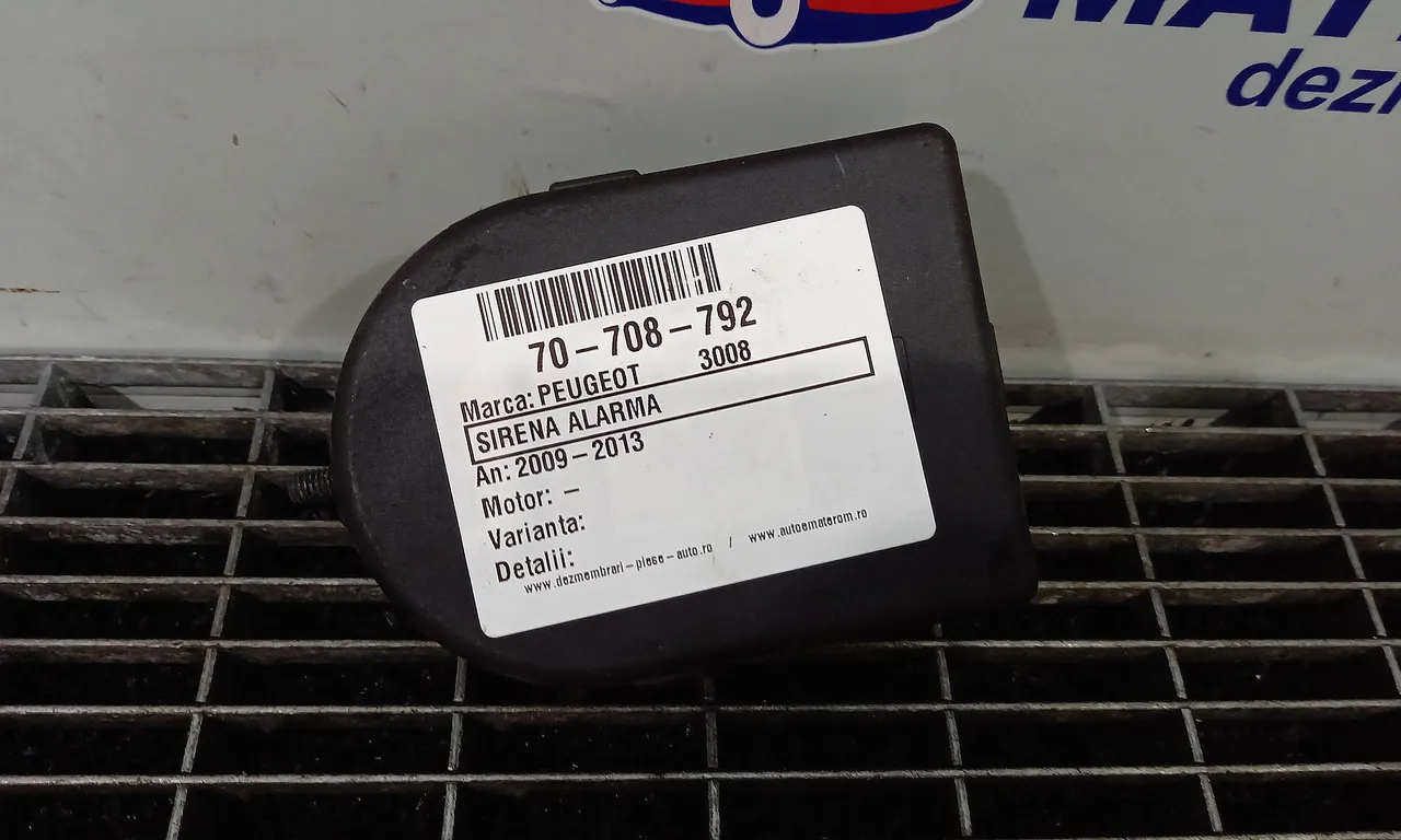 SIRENA ALARMA PEUGEOT 3008 I 2009-2017