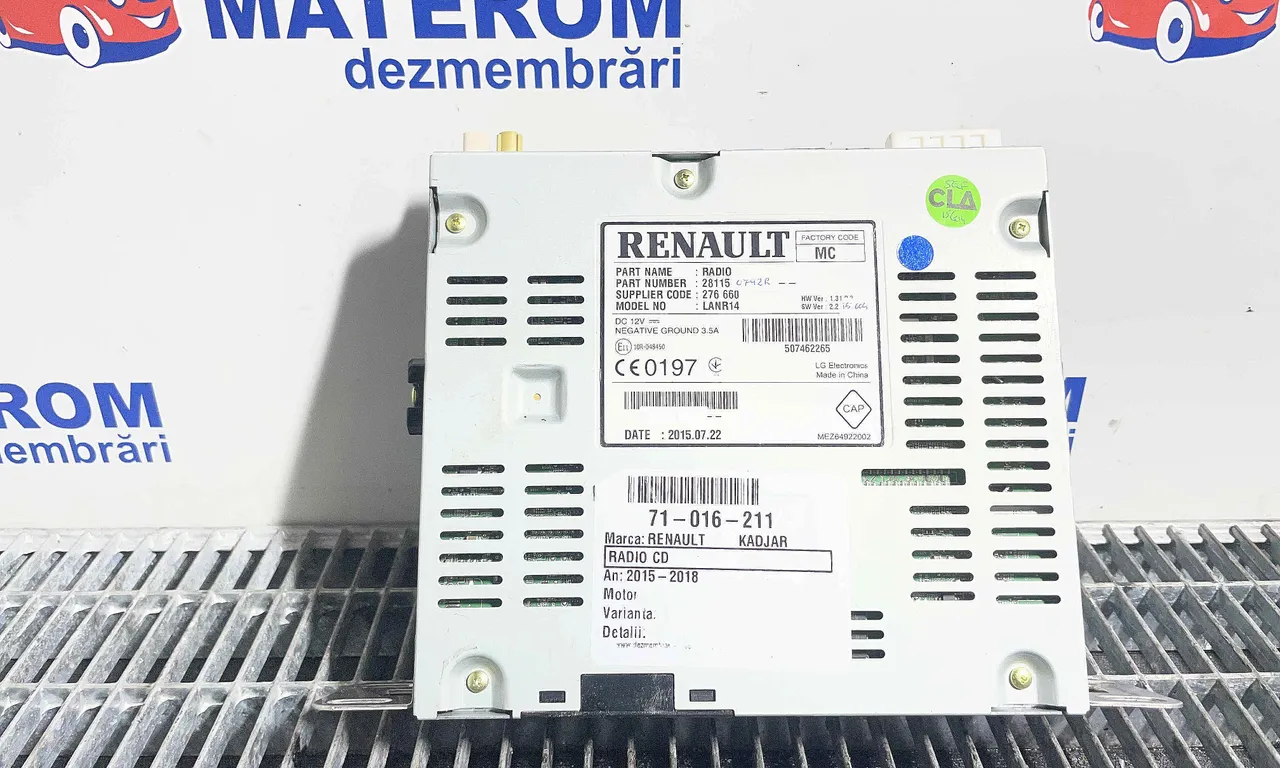 RADIO CD RENAULT KADJAR 2015-2018