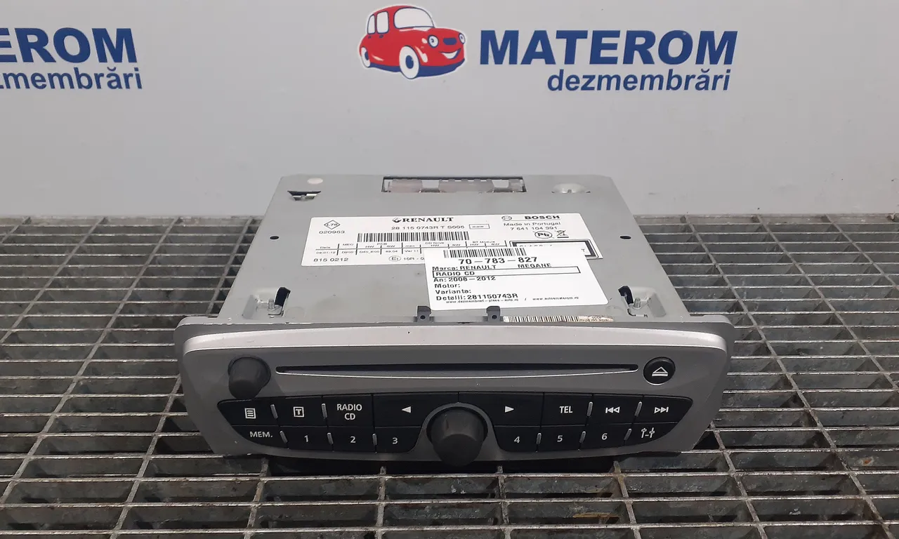 RADIO CD RENAULT MEGANE III 2008-2012