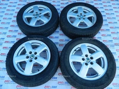Set jante aliaj R15 SKODA OCTAVIA I 1996-2010 oe 1U0601026H, vedere frontata
