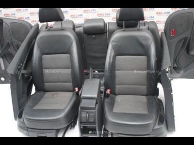 Interior din piele si material textil SKODA OCTAVIA II 2004-2013, vedere frontata