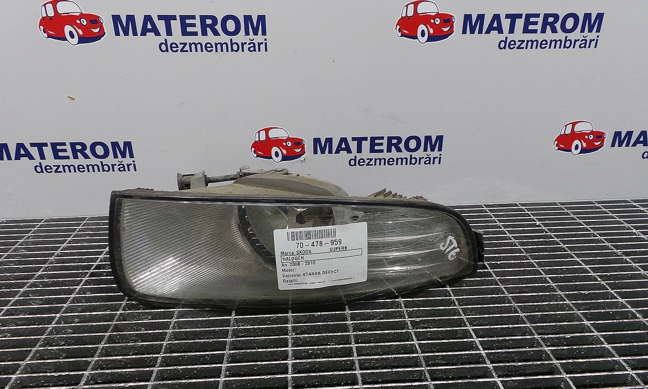 HALOGEN STANGA SKODA SUPERB II 2008-2015