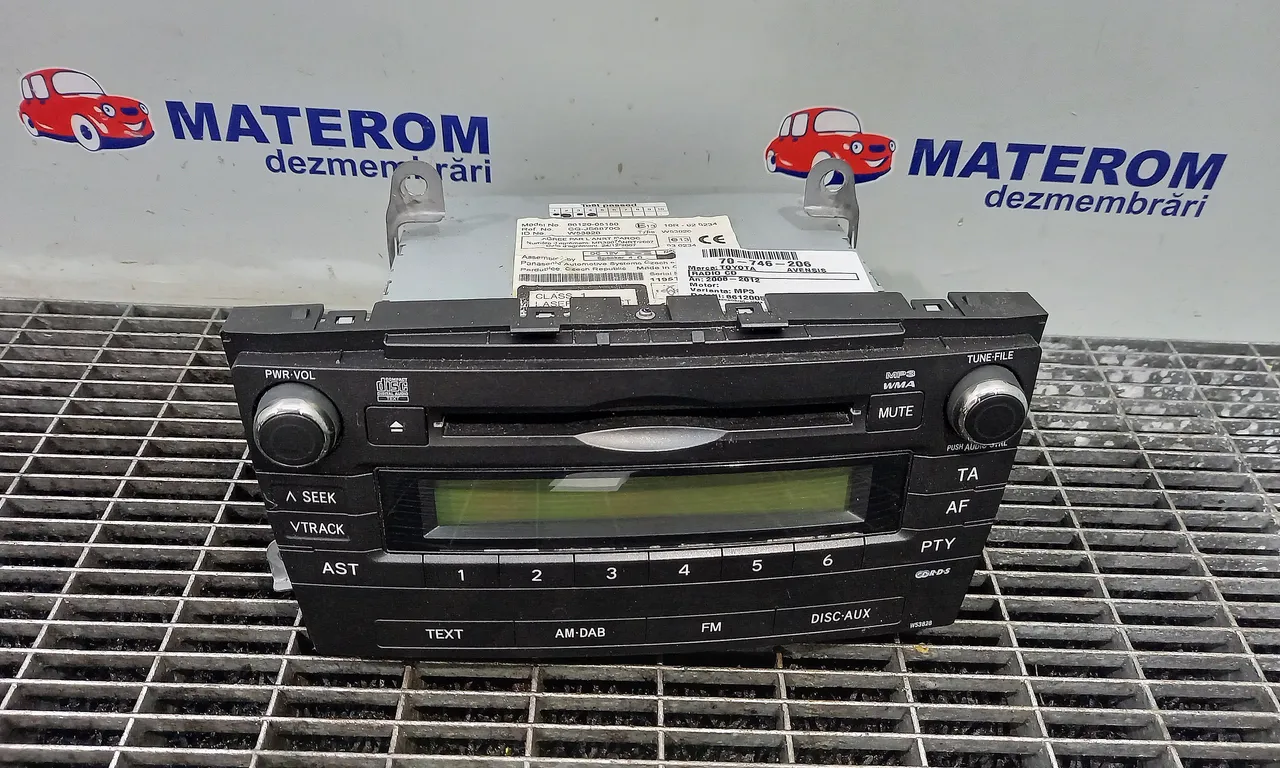 RADIO CD TOYOTA AVENSIS 2008-2018