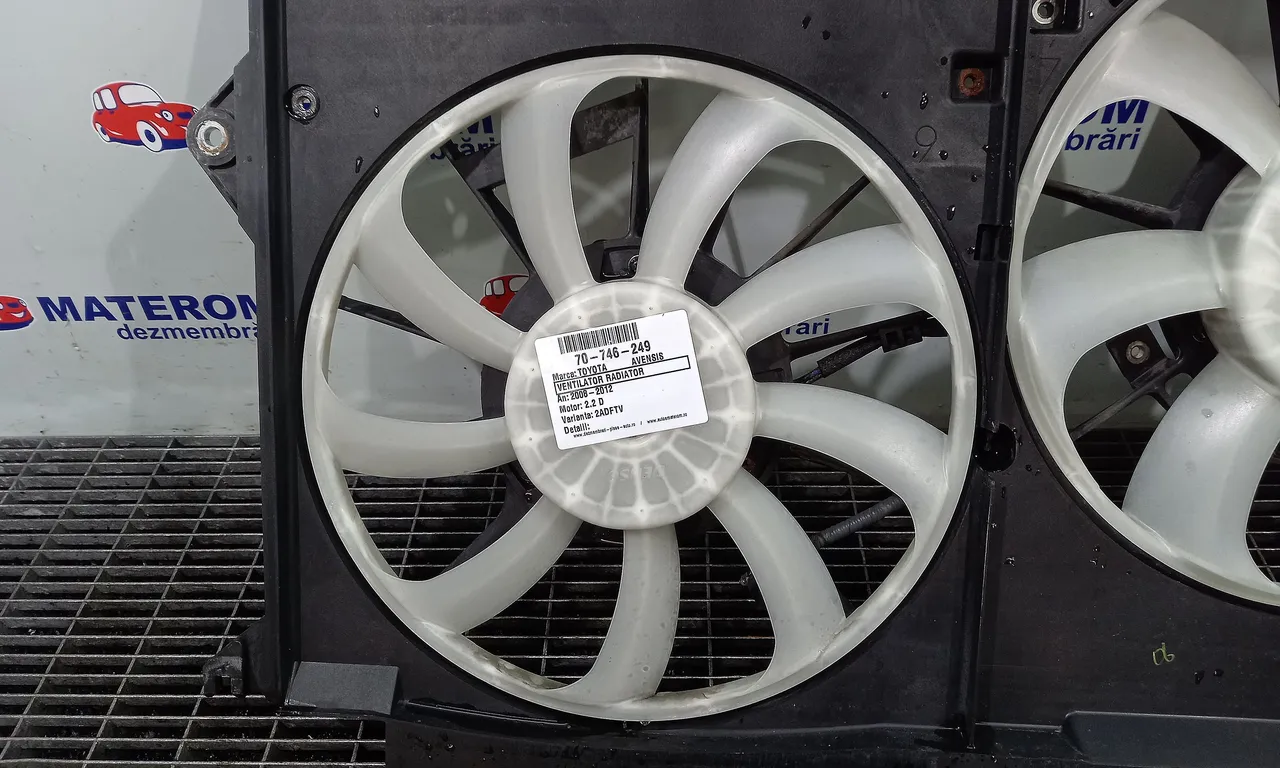 VENTILATOR RADIATOR TOYOTA AVENSIS 2008-2018