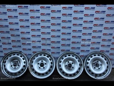 Set jante tabla R15 VOLKSWAGEN CADDY III 2004-2016, vedere frontata