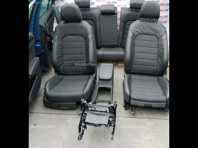 Interior complet piele cu textil VOLKSWAGEN GOLF VII 2012-2017, vedere frontata