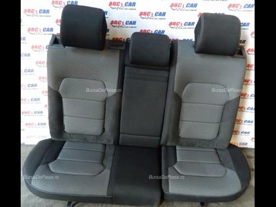 Bancheta spate completa din material + alcantara VOLKSWAGEN PASSAT B7 2010-2014, vedere frontata