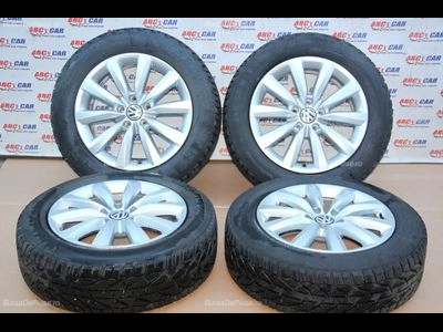 Set jante aliaj R17 VOLKSWAGEN TIGUAN 2007-2018 oe 5N0601025P, vedere frontata