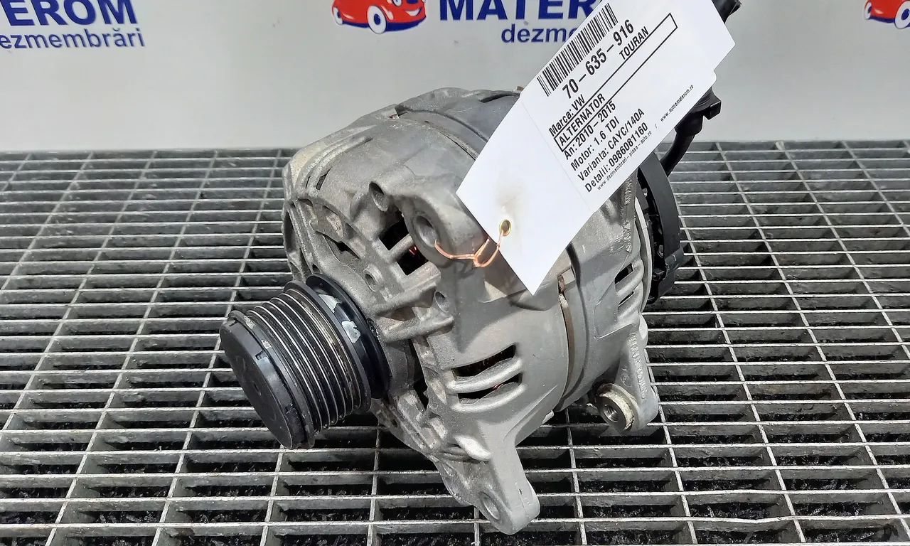 ALTERNATOR VOLKSWAGEN TOURAN 2010-2016