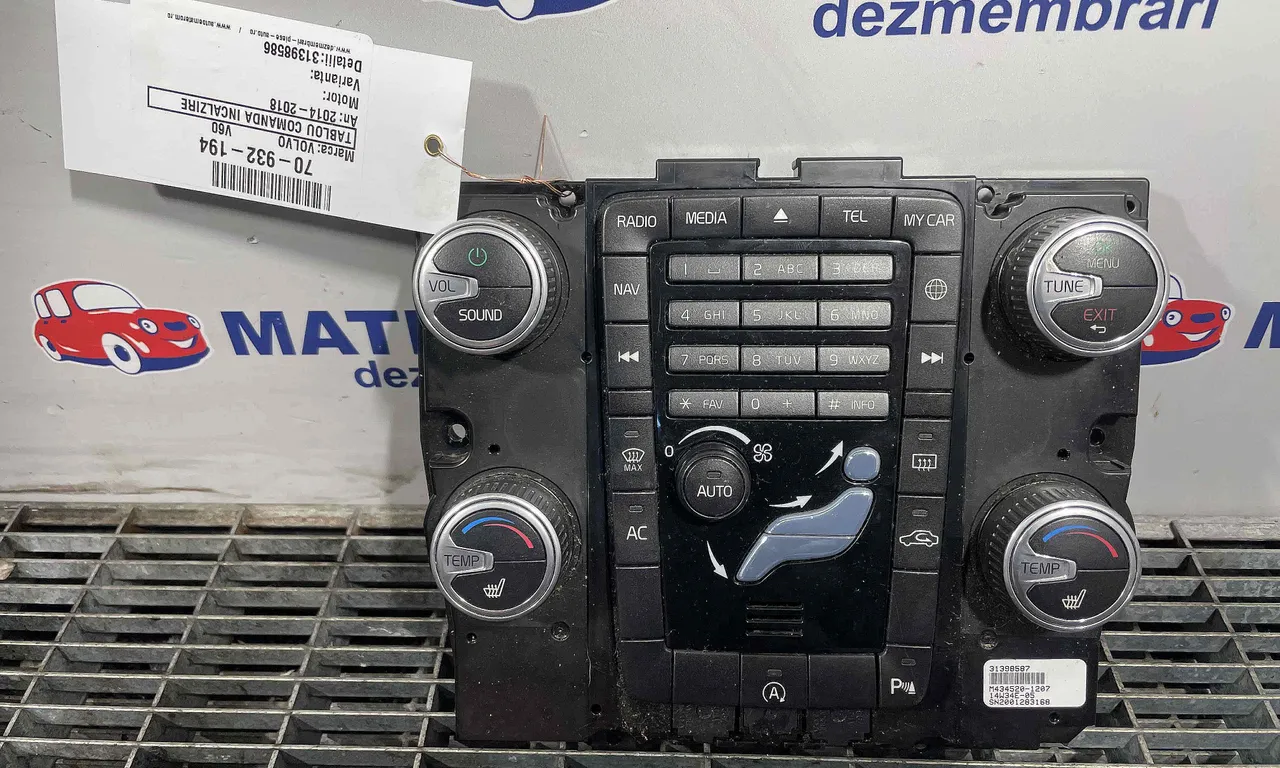 TABLOU COMANDA INCALZIRE VOLVO V60 I 2010-2018