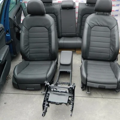 Interior complet piele cu textil VOLKSWAGEN GOLF VII 2012-2017, vedere frontata