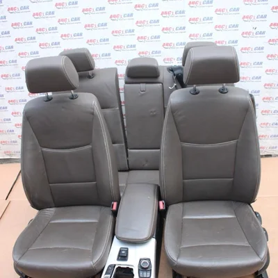 Interior din piele gri BMW X3 2010-2017, vedere frontata