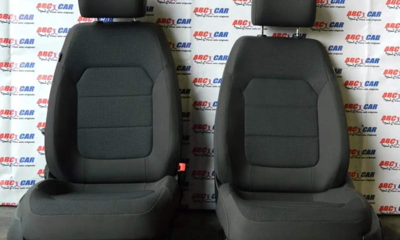 Scaune fata electrice maro inchis din material VOLKSWAGEN PASSAT B7 2010-2014