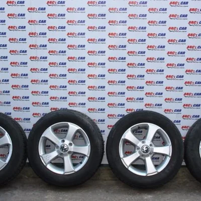 Set jante aliaj R15 VOLKSWAGEN TOURAN 2003-2011 1T1071495A, vedere frontata