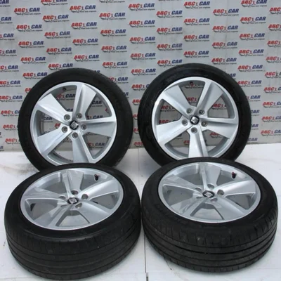 Set jante aliaj R17 SEAT LEON 2012-2021 5F0601025B, vedere frontata