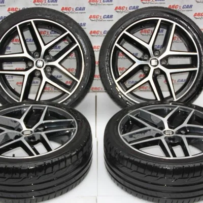 Set jante aliaj R18 SEAT LEON 2012-2021 5F0601025AB, vedere frontata