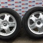 Set jante aluminiu BORBET cu anvelope de vara 255/55 R18 VOLKSWAGEN TOUAREG 2002-2013, vedere laterala