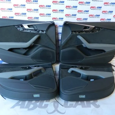 Set tapiterii usi piele alcantara AUDI A4 B9 2015-2019, vedere frontata