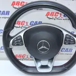 Volan din piele cu comenzi MERCEDES A-CLASS 2012-2018 A0004603303, vedere frontata
