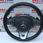 Volan din piele cu comenzi si padele MERCEDES A-CLASS 2012-2018 A0014609503, vedere frontata