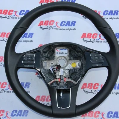 Volan din piele cu comenzi VOLKSWAGEN TOUAREG 2010-2018 7P6419091AH, vedere frontata