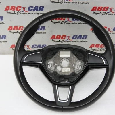Volan din piele SKODA FABIA III 2014-2022 5E0419091AD, vedere frontata